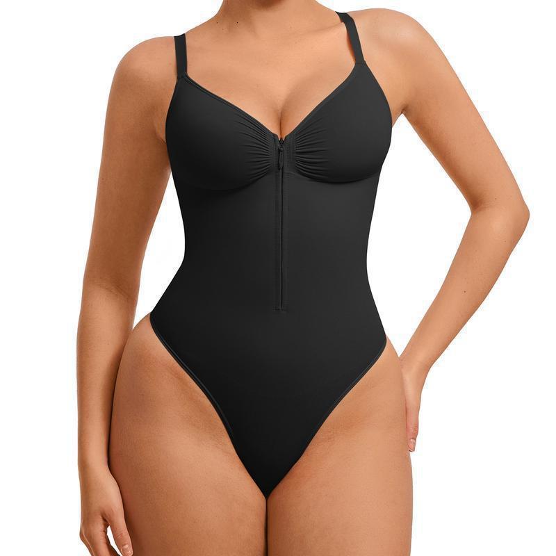 Fajas Colombianas Shapewear for Women Seamless Tummy Control Zipper Bodysuit Thong Girdle VNeck Waist Trainer Body Shaper 251103