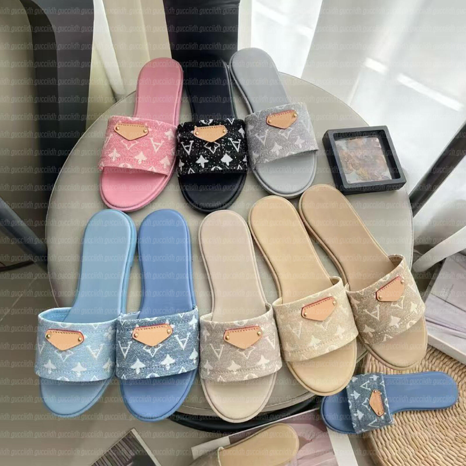 New Fashion slides designer Slippers womans sandals black Pink Platform Peep Toe shoes Indoor home outdoor women eur 35-42