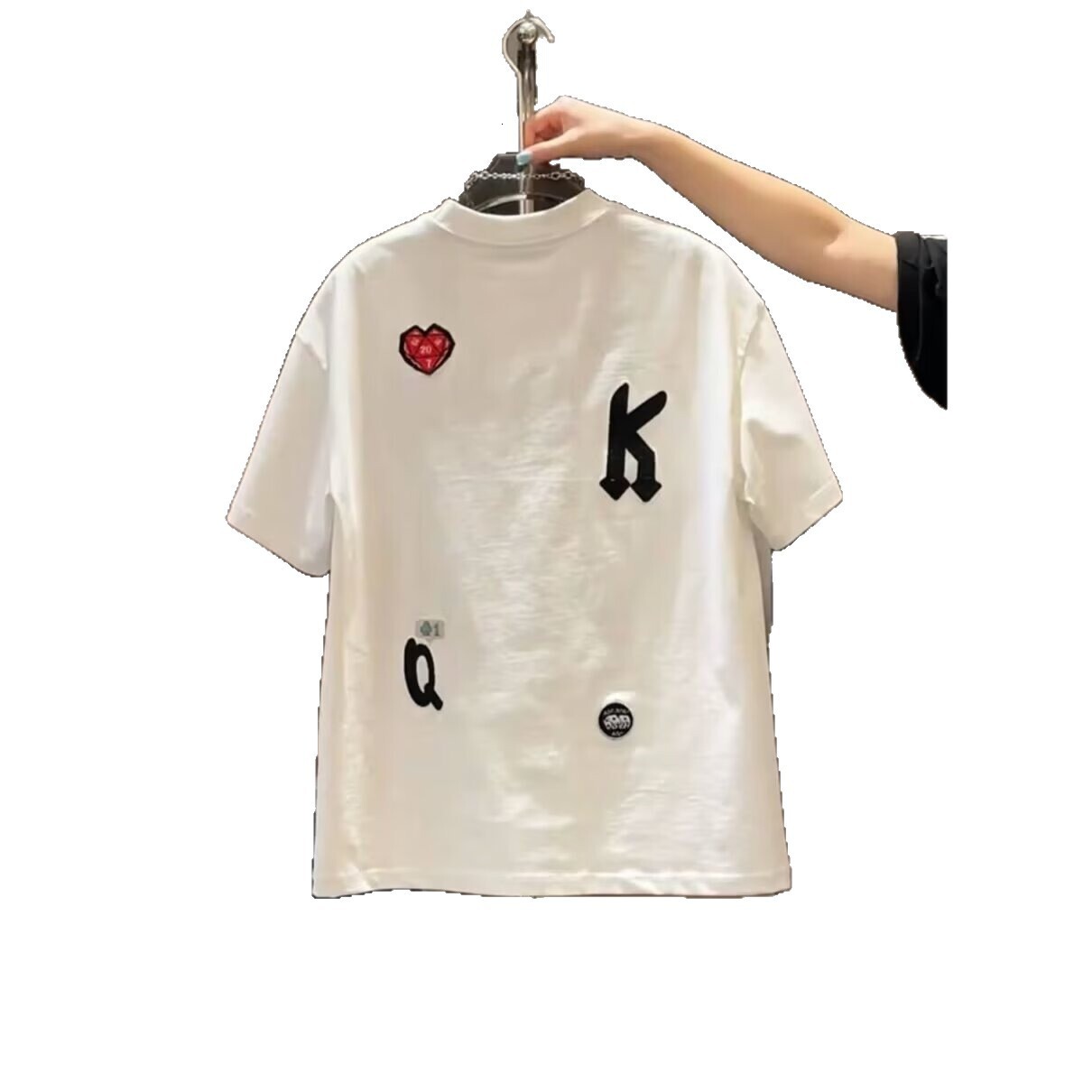 New Short-sleeve T-shirt For Men Summer Mens Designer Clothes American Style, Simple Loose Casual Trendy Essential Couple's Half-sleeve Tee