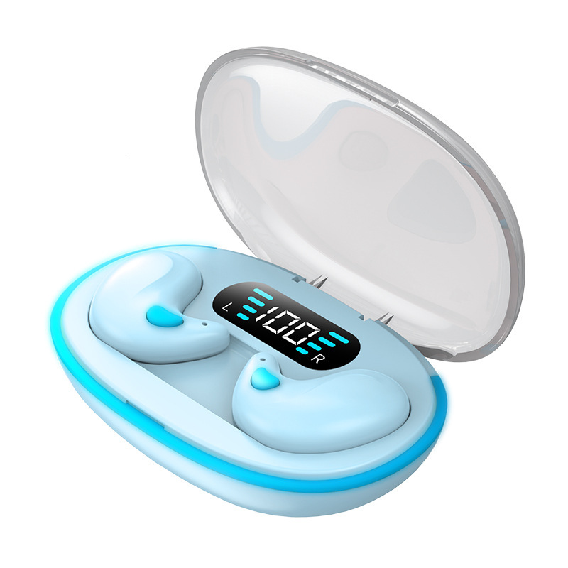 Wireless In Ear Designer Headphones Sleep Mini Noise Cancelling Digital Display Private Mold Touch Control Compatible With Smartphones Laptops Compute