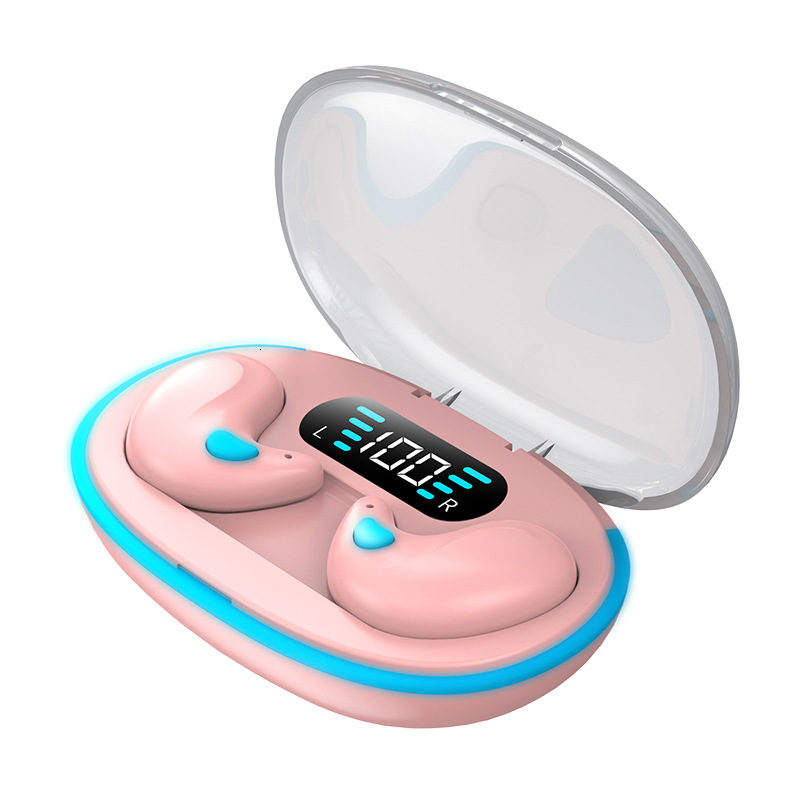 Wireless In Ear Designer Headphones Sleep Mini Noise Cancelling Digital Display Private Mold Touch Control Compatible With Smartphones Laptops Compute
