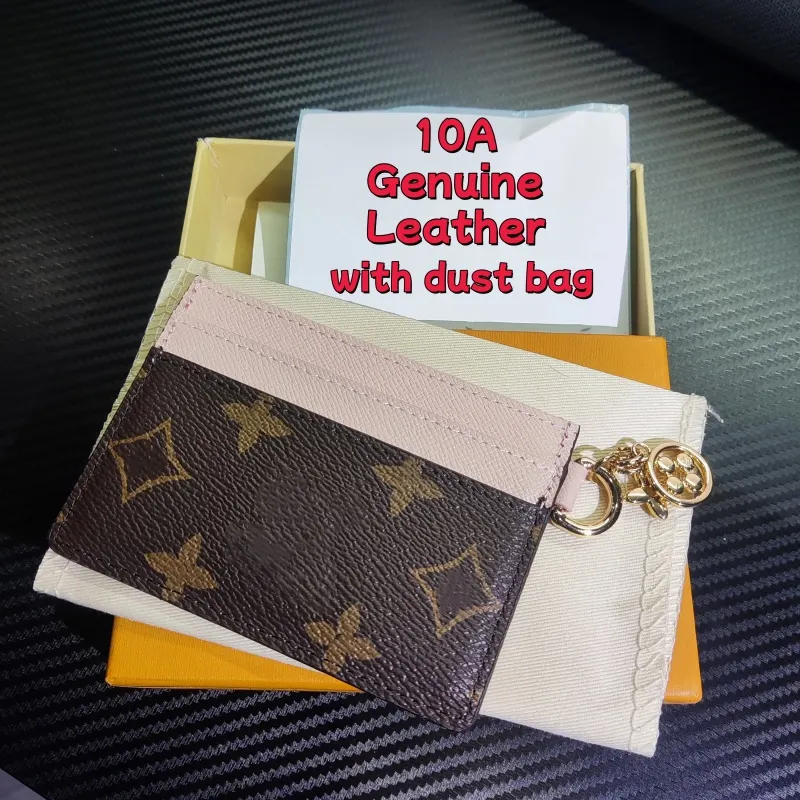2026 KEY POUCH Designers Mini Leather Wallet Fashion Womens Mens Keychain Ring Credit Designers Card Holder Coin Purse Luxury Wallets With Box New