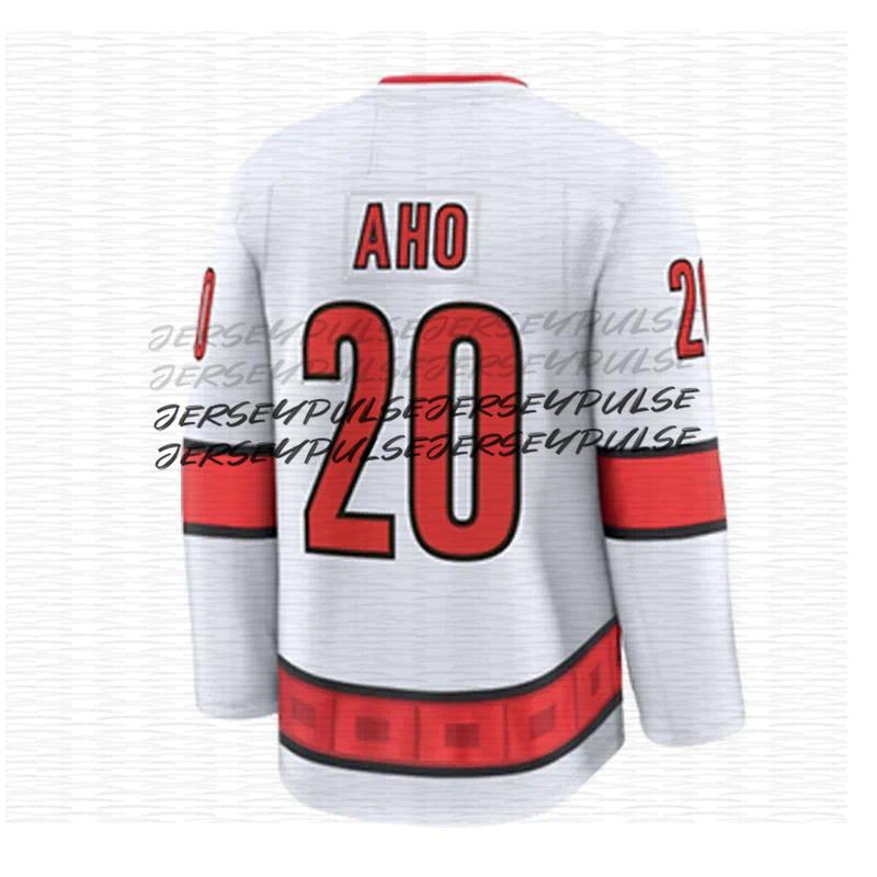 20 Sebastian Aho 2026 Stanley Cup Final Champs Hurricanes Jersey Brandon Bussi Andrei Svechnikov Taylor Hall Logan Stankoven K'Andre Miller Seth 