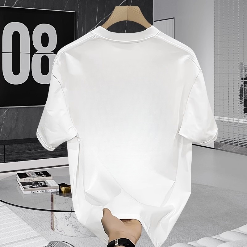 Pure Cotton Printed Men's Short-sleeve T-shirt T Essential New Summer Hot-selling Long sleeve Trendy Casual Round-neck Mens Designer Clothes T-sh