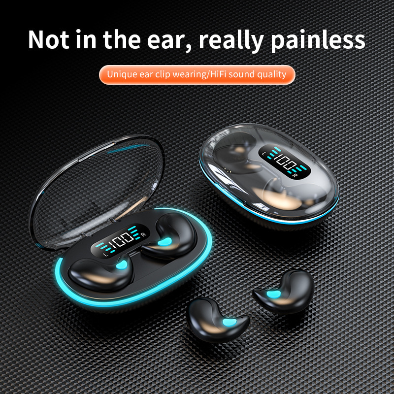 Wireless In Ear Designer Headphones Sleep Mini Noise Cancelling Digital Display Private Mold Touch Control Compatible With Smartphones Laptops Compute