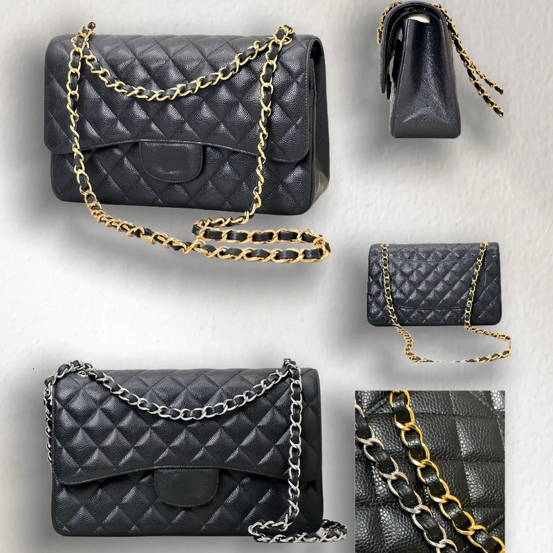designer shoulder crossbody Bags tote fashion genuine leather luxury cc 25 flap closure handbag sheepskin women's caviar cf cassic bag