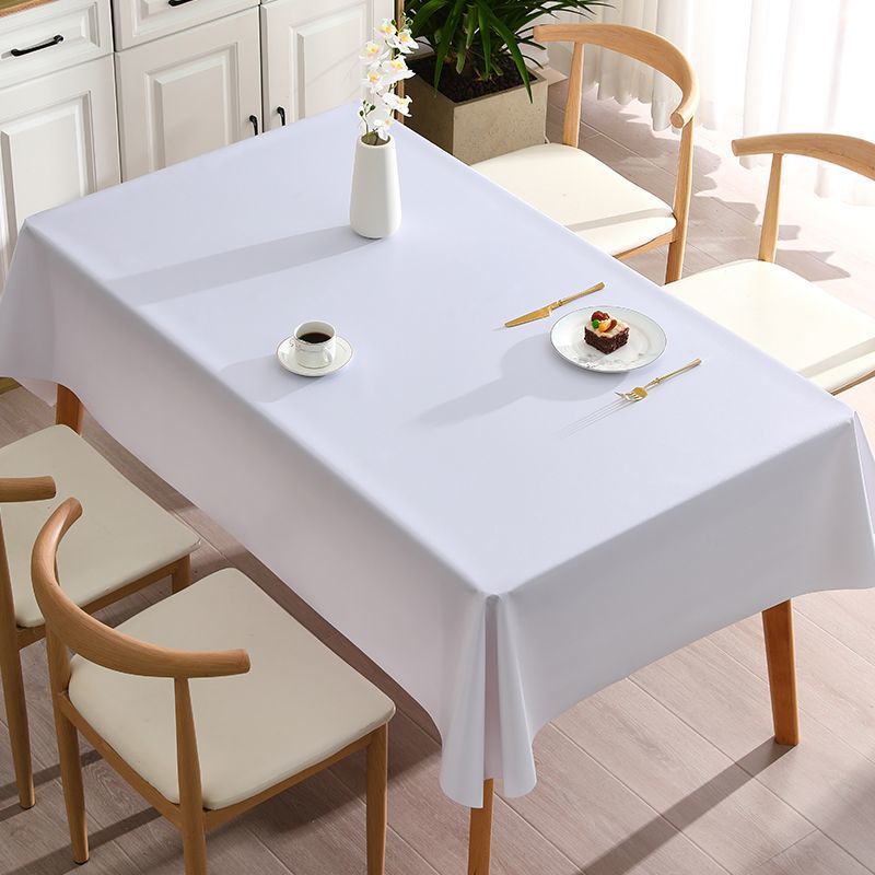 YL-38593 Custom Solid Color Tablecloth Wholesale Waterproof Oil-proof Heat-proof Wash-free Tablecloth Coffee Table Cloth INS Style Hotel Tablecloth