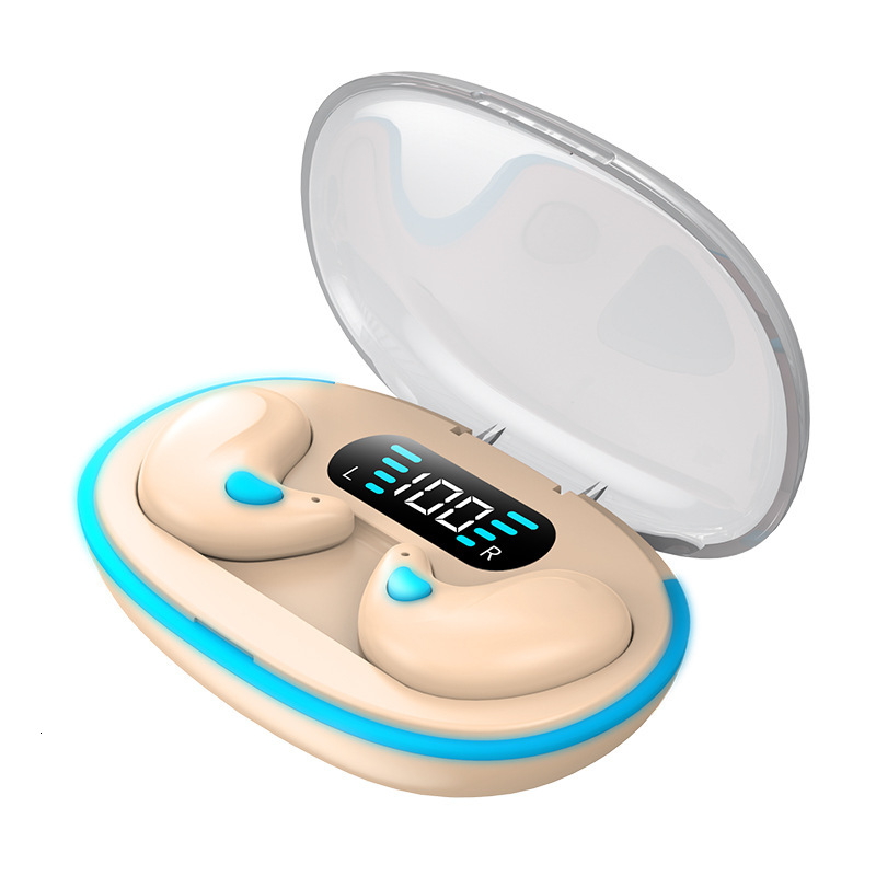 Wireless In Ear Designer Headphones Sleep Mini Noise Cancelling Digital Display Private Mold Touch Control Compatible With Smartphones Laptops Compute