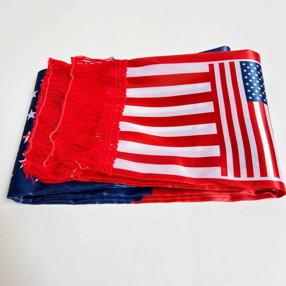 American Flag scarfs14x130cm American Flag scarf Fan scarf World Cup scarf Sports holiday decoration X260504