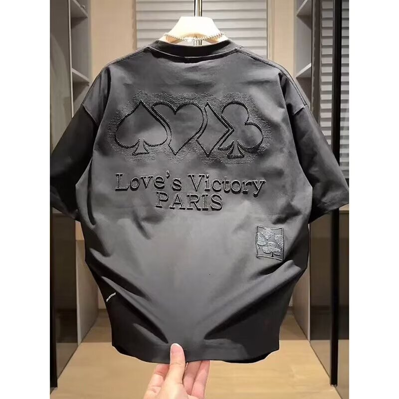 New 2026 Short-sleeve T-shirt For Men Summer American Essential Style Simple Mens Designer Clothes Loose Casual Trendy Couple's Half-sleeve Tee
