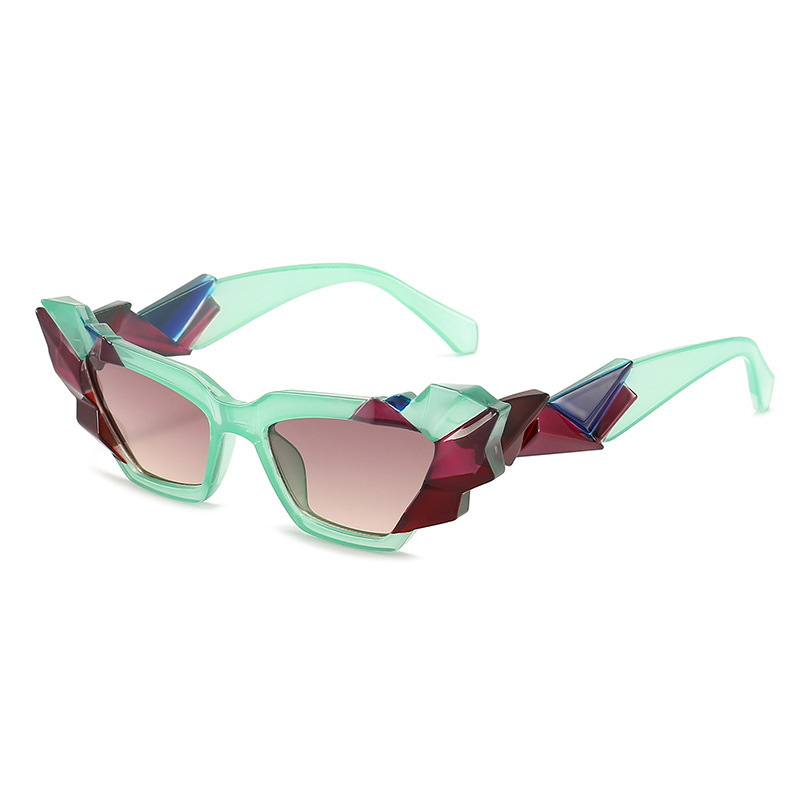 Free Shipping New Versatile Personality Irregular Fashion Cat Eye For Women Internet Celebrity Trendy Ins Sunglasses