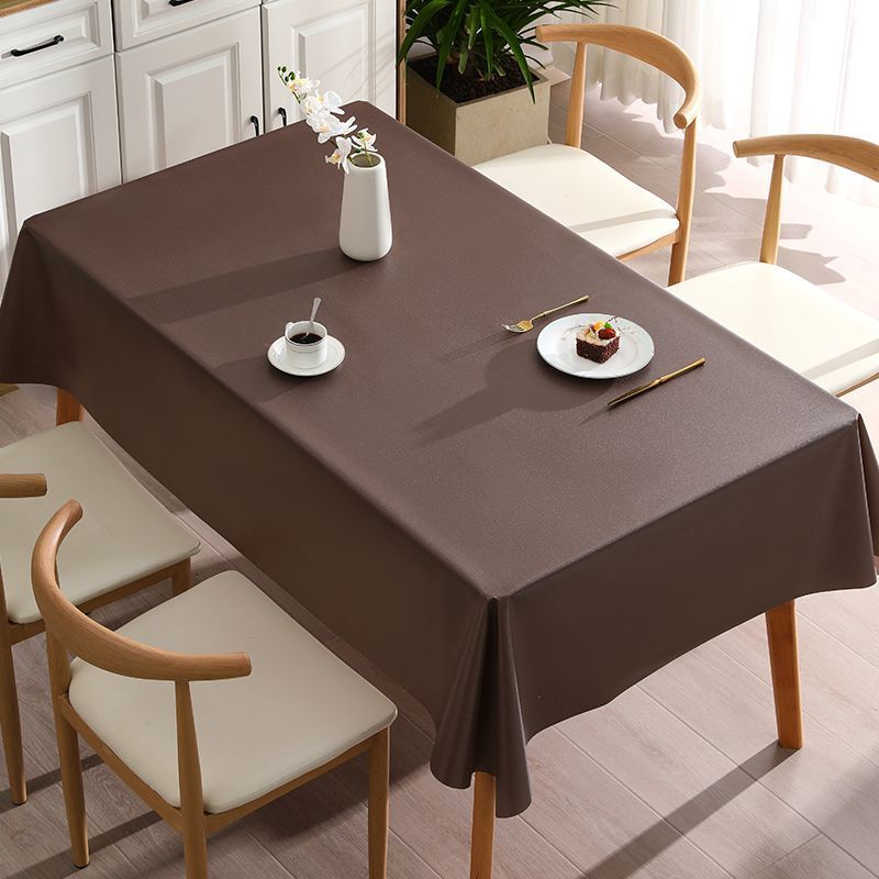YL-38598 Custom Solid Color Tablecloth Wholesale Waterproof Oil-proof Heat-proof Wash-free Tablecloth Coffee Table Cloth INS Style Hotel Tablecloth