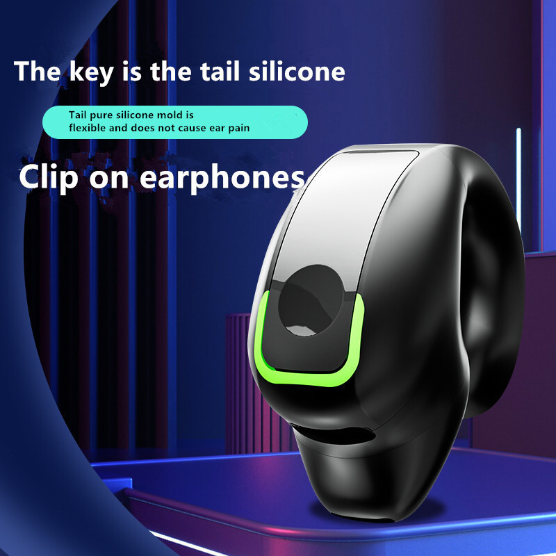 Wireless Ear Clip Designer Headphones 2026 New GD28 Non In Ear Single Ear Hook Lightweight Comfortable Business Sports Bluetooth Headset For All Day W