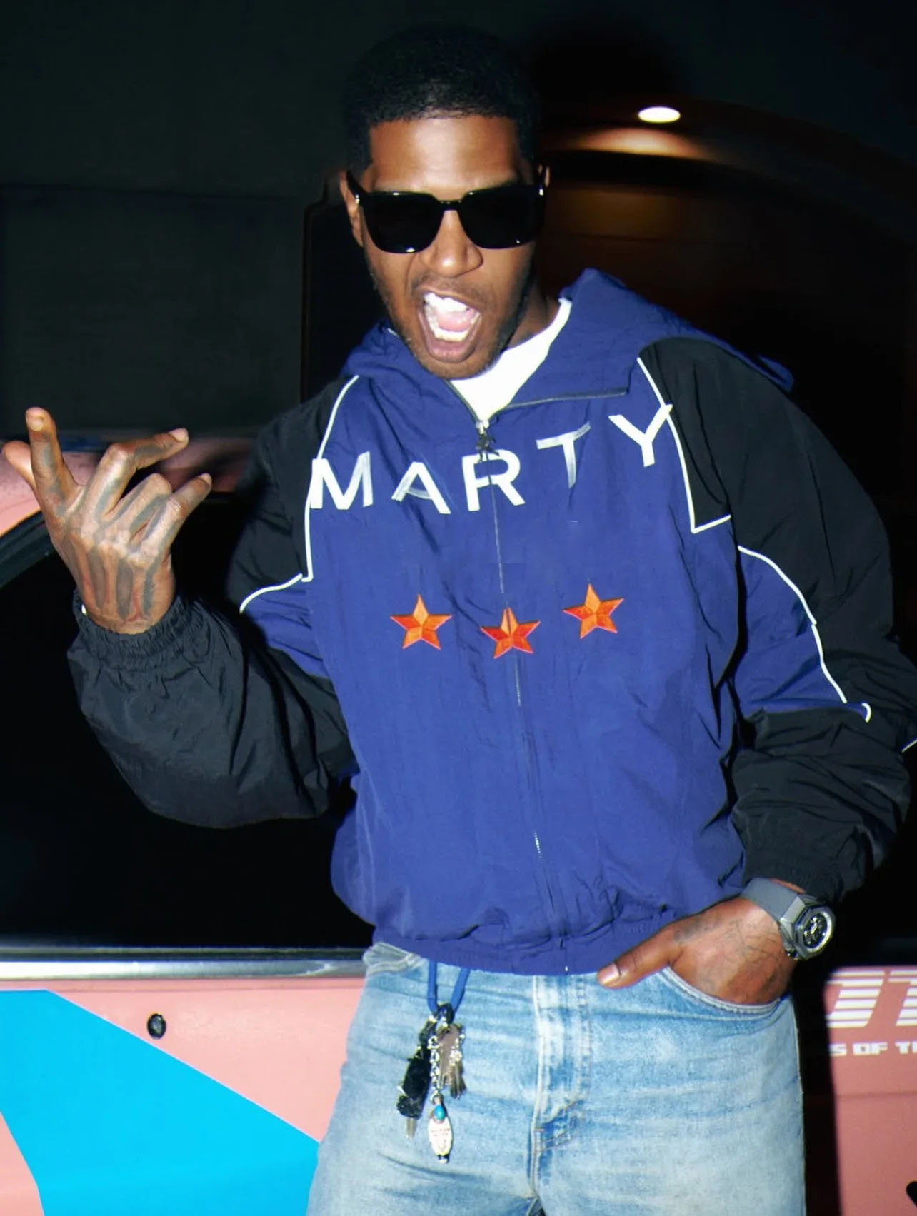Cross-border embroidered baseball jacket, European and American street hip-hop hooded cardigan sweater with letter design