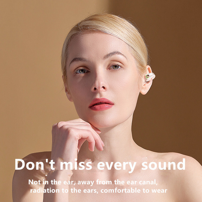 Wireless Ear Clip Designer Headphones 2026 New GD28 Non In Ear Single Ear Hook Lightweight Comfortable Business Sports Bluetooth Headset For All Day W