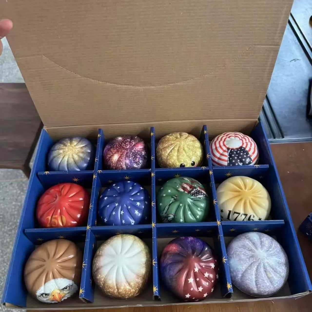 250th USA Anniversary Liberty Dumplings 12pc Gift Set 1776-2026 Eagle Statue Squishy Toy Independence Day Commemorative GiftT260505