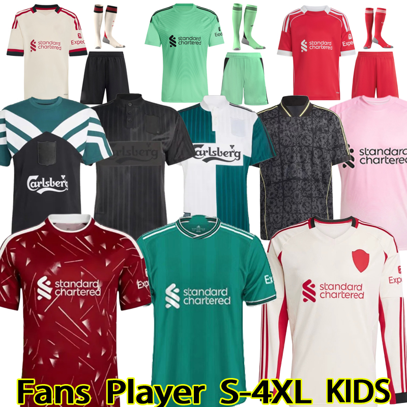 25 26 27 soccer jerseys ALLISTER R-ARNOL WIRTZ EKITIKE GAKPO DARWIN SZOBOSZLAI jersey fans player football shirt Mens Kids Kit sock Full sets 3XL 4 XL