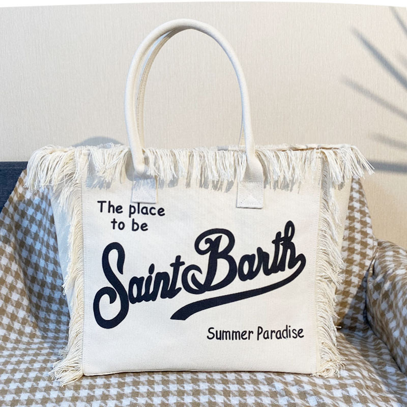 Free Shipping Designer New Beach Bag Large Capacity One Shoulder Commuter Bag Handcrafted Fringe Denim Print Tote Bag