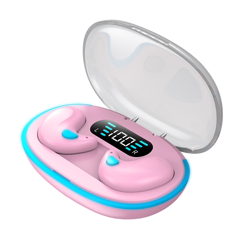 Wireless In Ear Designer Headphones Sleep Mini Noise Cancelling Digital Display Private Mold Touch Control Compatible With Smartphones Laptops Compute