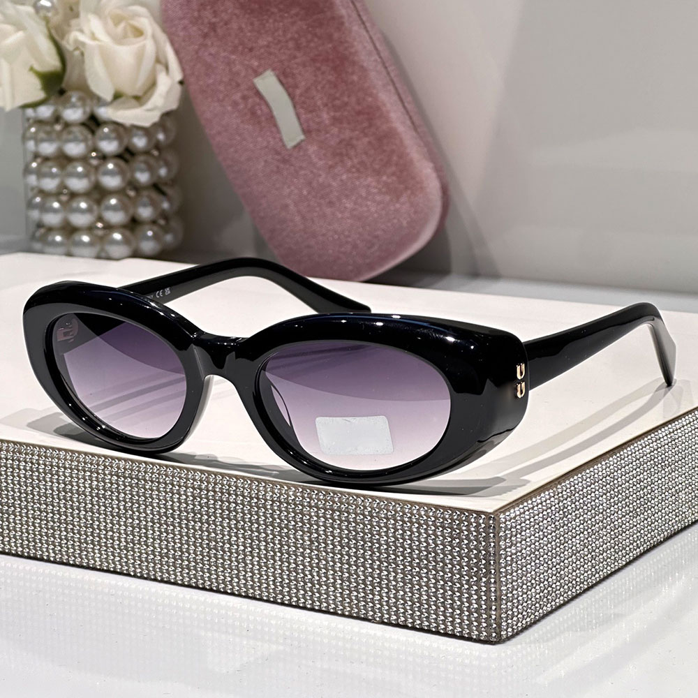 Reverie sunglasses new womens designer oval sunglasses SMUB09 Fashion Drive Sunshade Sunglasses graduated lenses acetate frame front inlay logo UV400 Protection