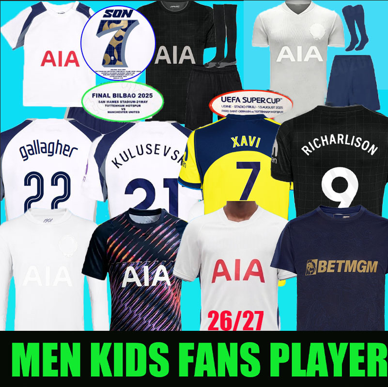 25 26 27 GALLAGHER XAVI RICHARLISON Soccer Jerseys 1901 special edition retro KOLO MUANI Kudus 2025 2026 J.PALHINHA Football shirt VICARIO KULUSEVSKI Men KIDS kit