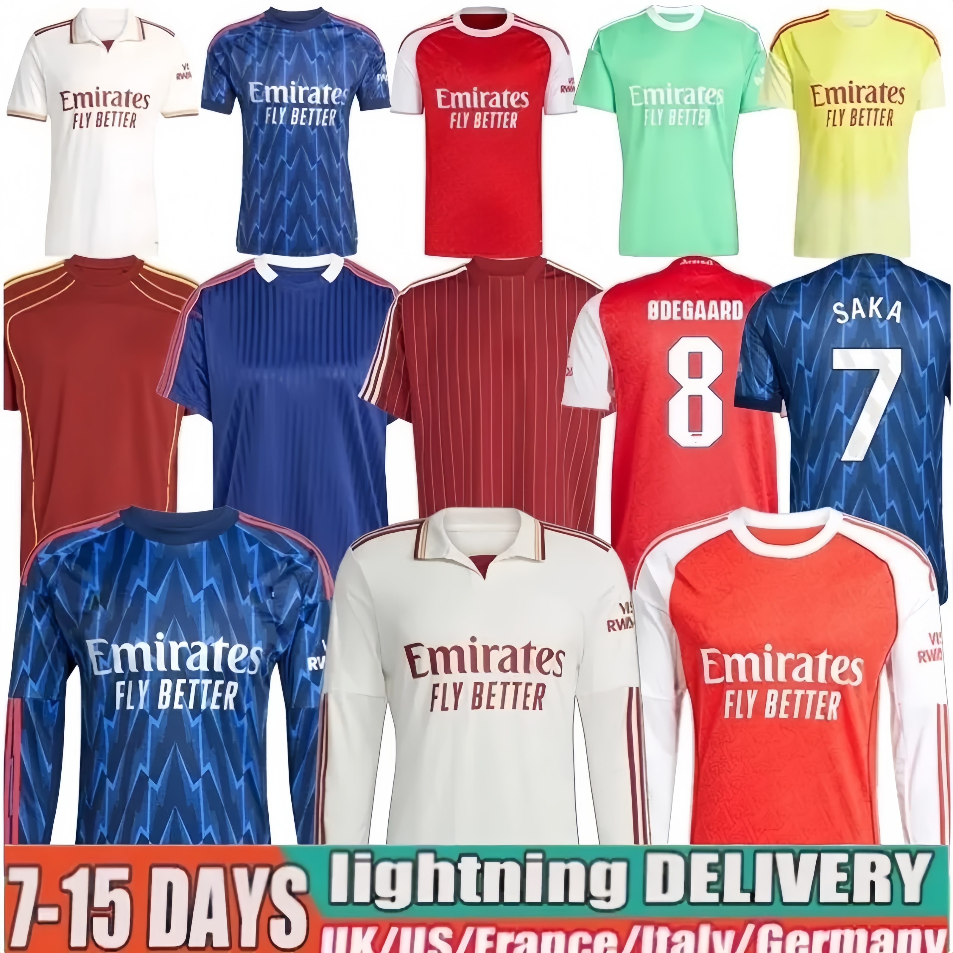 2026 27 Champions kit Arsenally jersey football Soccer Jerseys tops SAKA GYOKERES 25 26 EZE ODEGAARD RICE MADUEKE MARTINELLI BERGKAMP HENRY kids Shirt