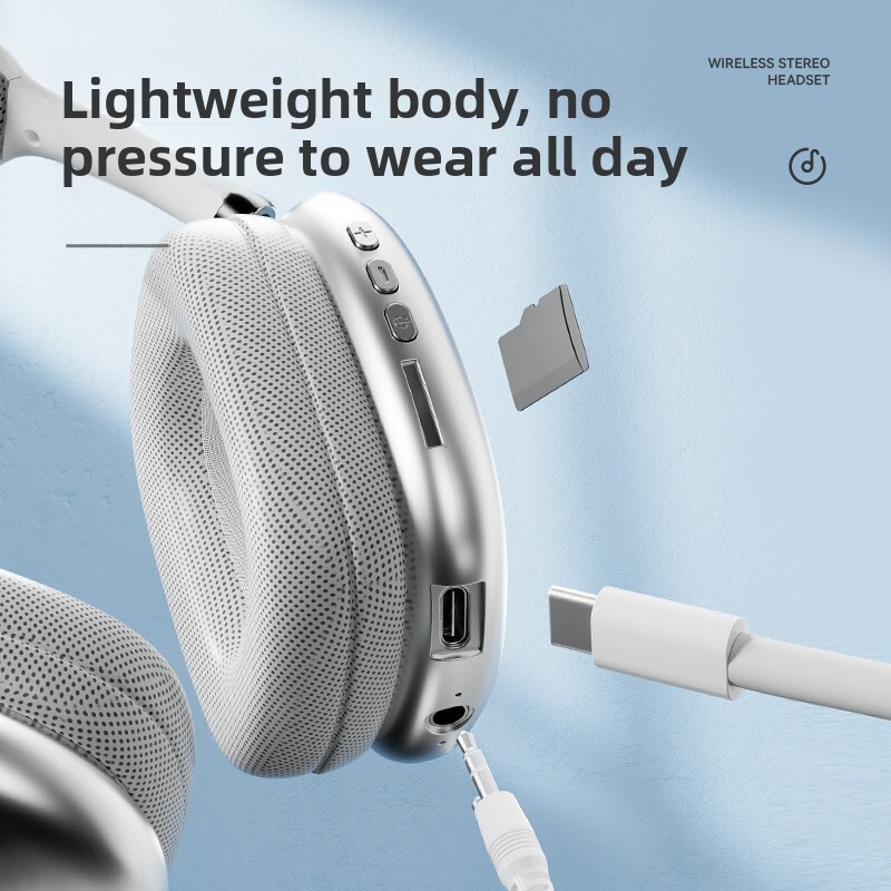 Wireless Over Ear Designer Headphones Heavy Bass Bluetooth Headset Compatible With Smartphones Laptops Computers For Music Game Daily Use