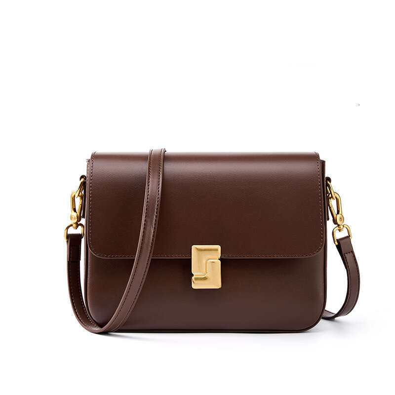 Genuine Leather Cowhide Women New Spring Summer Small Square Bag Luxury Designer Versatile Commuter Shoulder Crossbody Casual Handbag SENYY