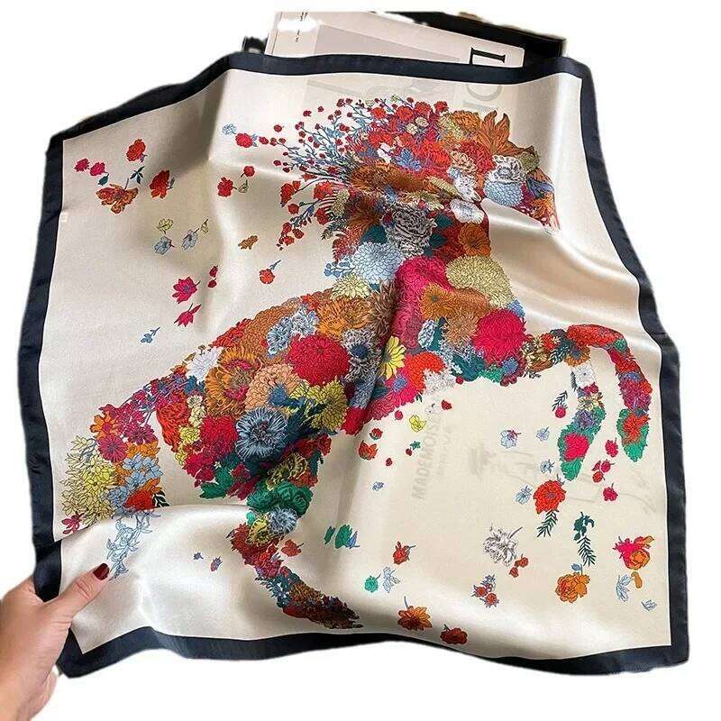 Elegant Fashion Square 100% Mulberry Silk Neck Warmer Shawl Warmth Decorative Scarf Trendy Autumn Spring New Arrival 26L0505