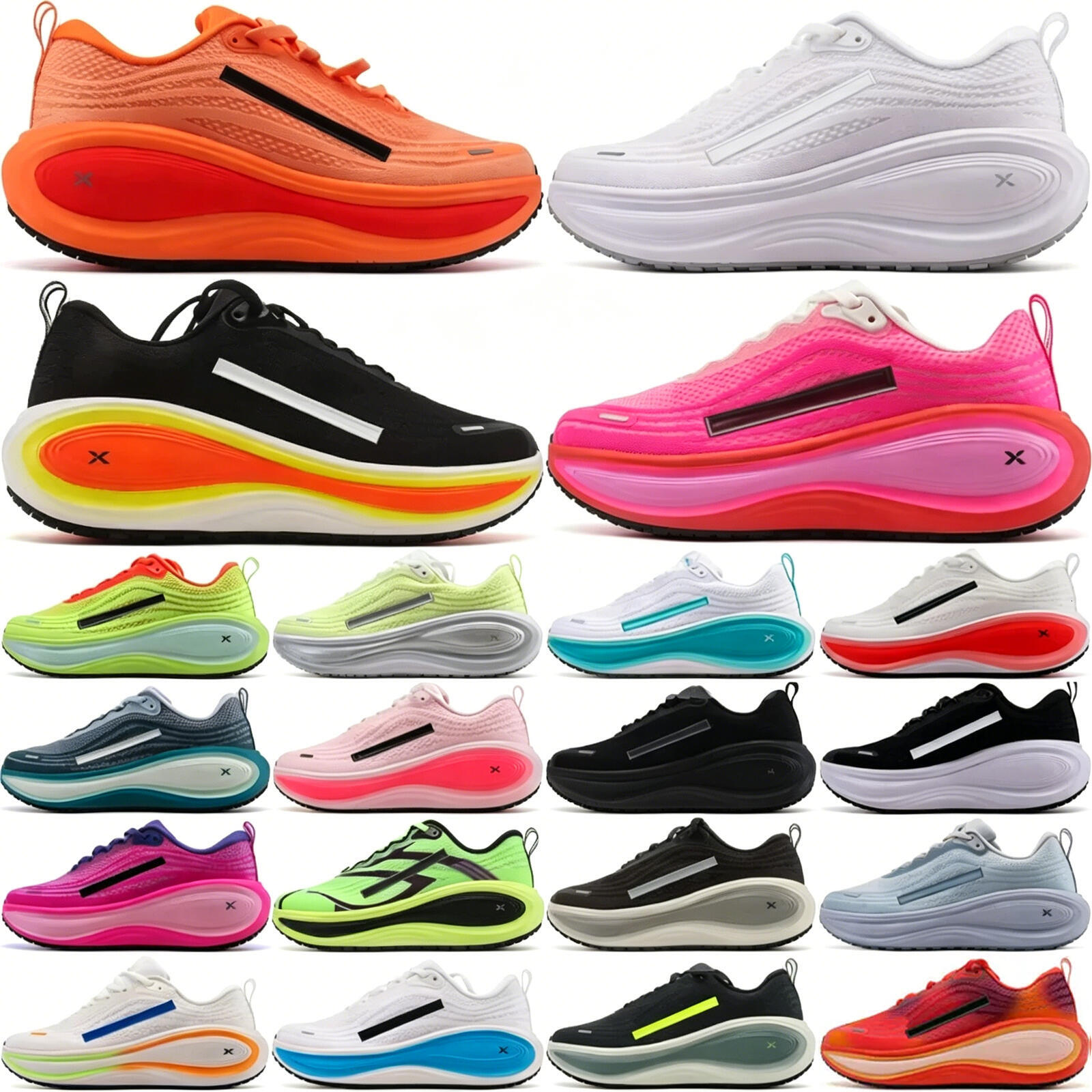 Top Vomeros Plus Men Women Running Shoes Designer Trainers Orange Pulse Triple White Black Bright Crimson Barely Volt Outdoor Sneakers Size 36-45 01
