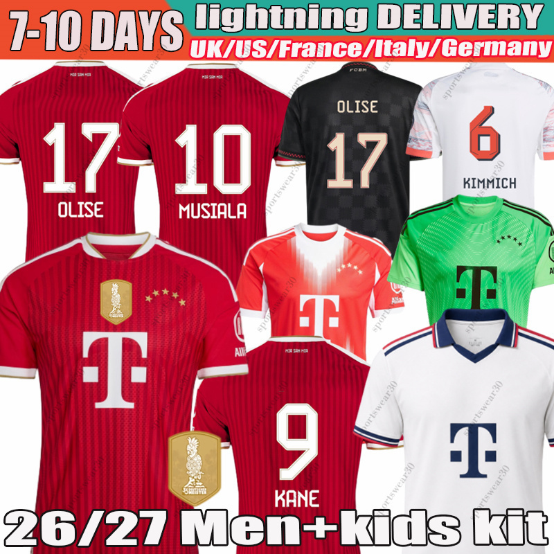 bayern 26 27 KANE Luis Diaz Olise 25 26 Soccer Jerseys XXXL 4XL MUSIALA KIMMICH de Ligt J. Davies Coman Gnabry 2025 Men Kids kits