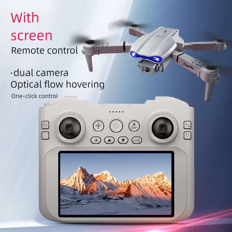 E99 Drone With Screen Remote Control Optical Flow Positioning 4K HD Aerial Photography Quadcopter Portable RC Aircraft For Adults Kids CKS