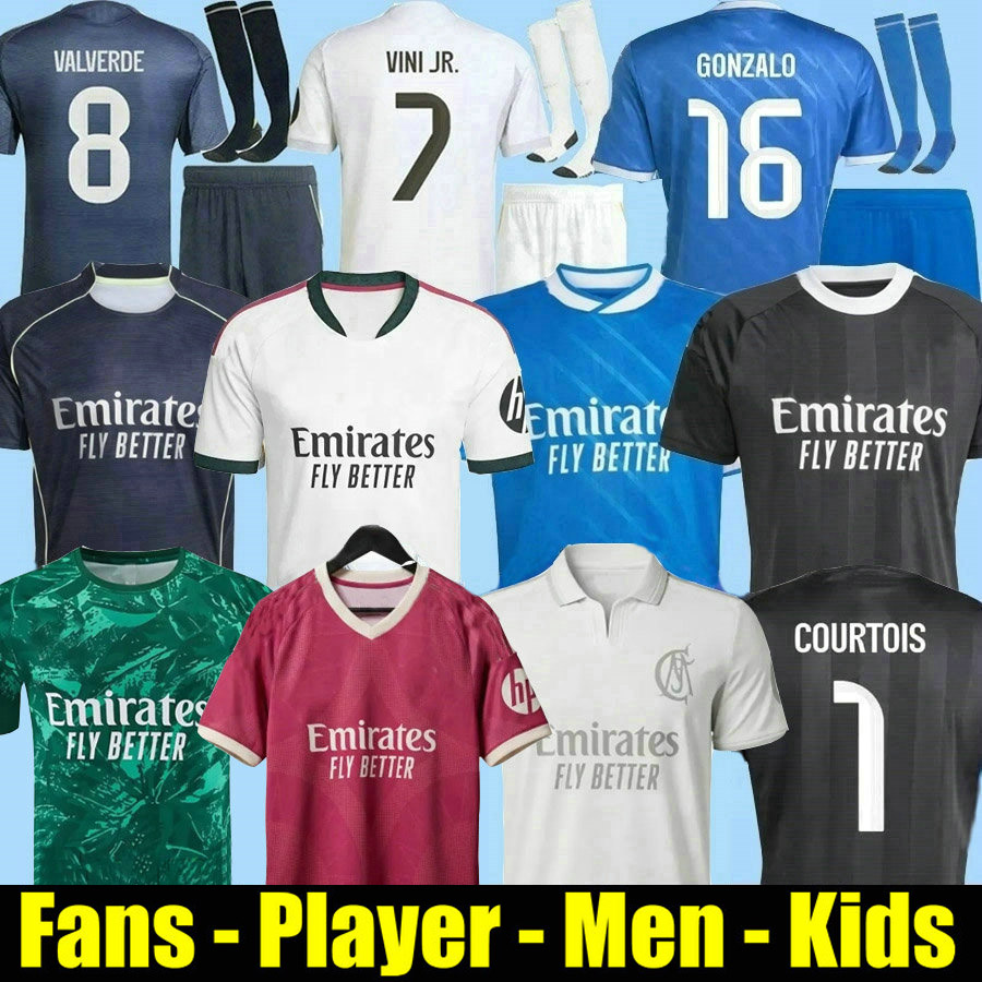 2025 2026 2027 soccer jerseys 25 26 27 football shirt CAMAVINGA Mbappe MODRIC VALVERDE Fourth camiseta men kids uniforms VINI JR BELLINGHAM ARDA GULER ENDRICK