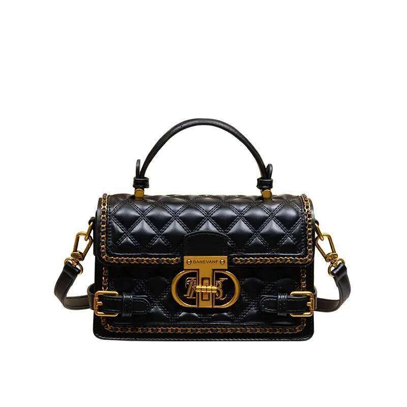 Women Genuine Diamond Grid Handbag New High End Luxury Designer Small Square Bag Ladies Versatile Commuter Shoulder Crossbody Mini Purse SENYY