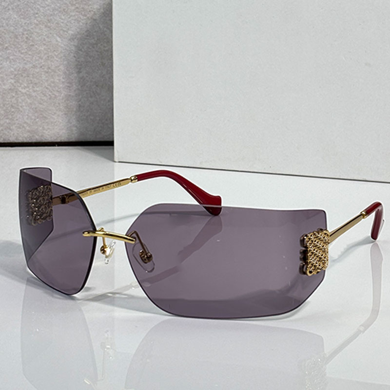 26SS Season Women Sunglasses Frameless Rectangular Womens Eye Protection Mirror Cover Shape Womens Sunglasses Top Quality Outdoor Vacation Glasses LW401135