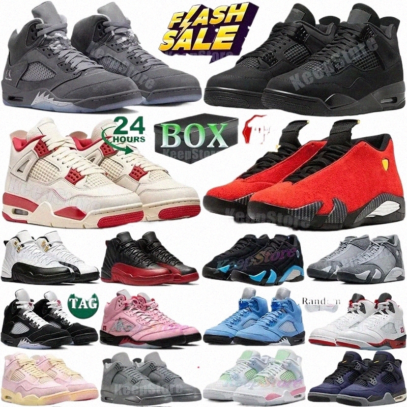 with Box Designer 4s 5s Basketball Shoes Mens 5 Wolf Grey Fire Red Metallic Black Cat 4 Brick Bred University Blue Taxi 12s 14s Men Women Sneakers Tra F9NR#