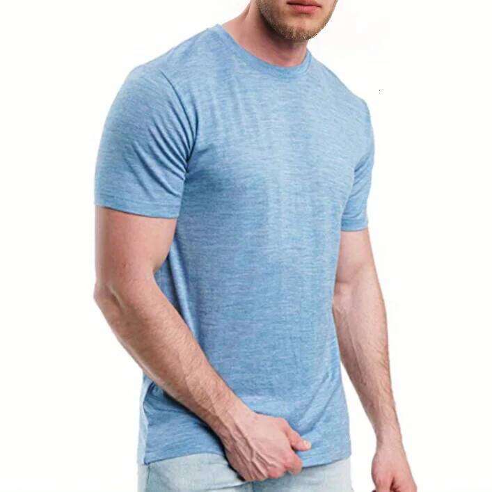 100% Wool T shirt Men Base Layer Merino Shirt Wicking Breathable Quick Dry Anti-Odor No-itch Big USA Size 26H0505