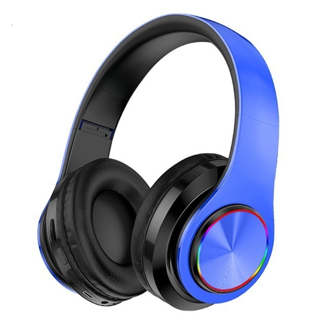 Wireless Over Ear Designer Headphones Cool Glowing Wireless Gaming Student Bluetooth Headset Heavy Bass High Appearance Level Call Function Ultra Long