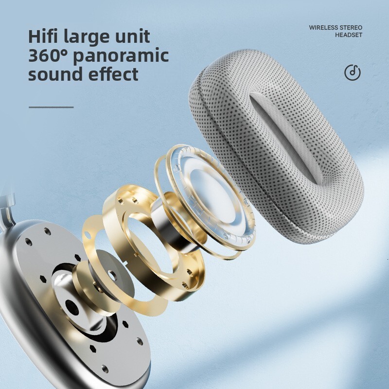 Wireless Over Ear Designer Headphones Heavy Bass Bluetooth Headset Compatible With Smartphones Laptops Computers For Music Game Daily Use