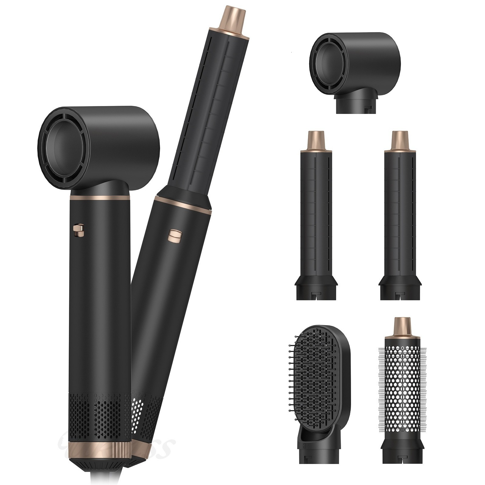 5 in 1 Blow Dryer Brush Set Air Styler Negative Ion Air Curling Wrap Air Curler Round Brush Blow Dryer Curling Iron Hair Sty 260415