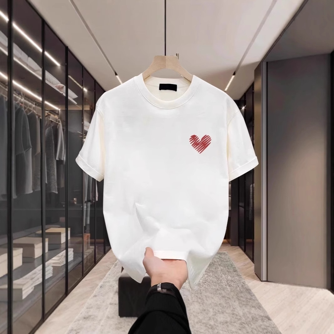 Designer Short-sleeved Shirt - Luxurious Men's T-shirt - Summer New Cotton Short-sleeved T-shirt - Half-sleeve Layering Top Fashionable Basic Shi