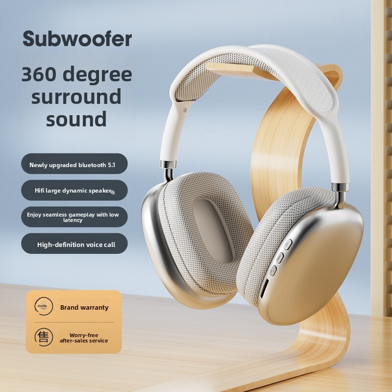 Wireless Over Ear Designer Headphones Heavy Bass Bluetooth Headset Compatible With Smartphones Laptops Computers For Music Game Daily Use
