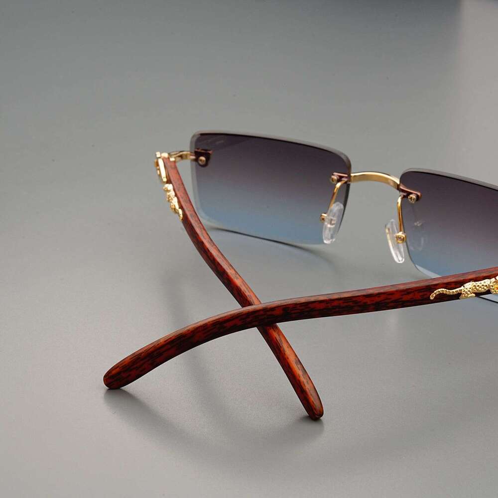 Luxury Brand Designer Sunglasses 2025 Kajia New Model Double-Beam Cut-Edge Square Frameless Sunglasses For Men And Women, European And American Fashio
