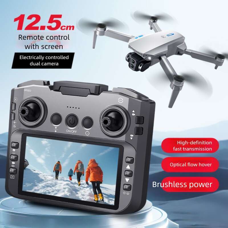 Famous Brand E GT Drone With Brushless Dual Camera For Aerial Photography High Definition Optical Flow Remote Control Display Inch Aircraft CKS