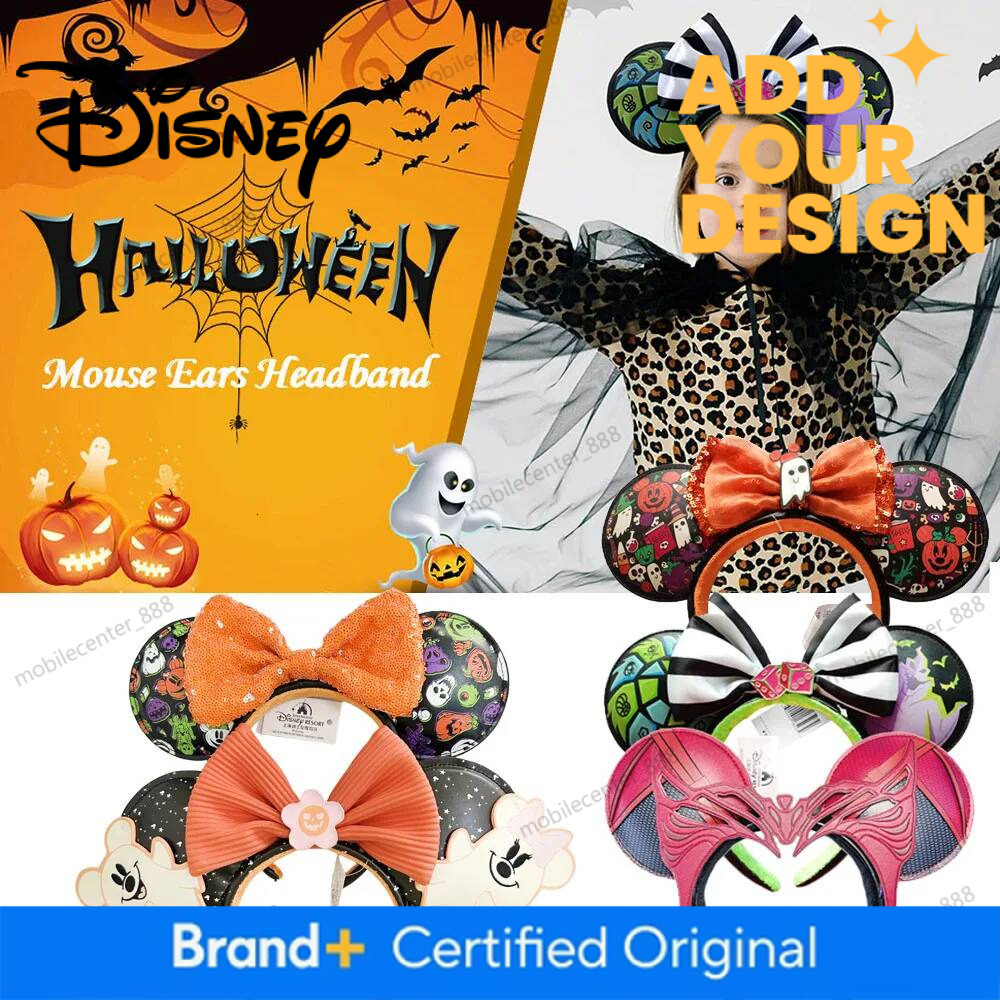 Designer Disney Disney Minnie Mickey Ears Headband Holiday Party Sequins Headdress Bows EARS COSTUME Headband Cosplay Plush Adult/Kids Gift Luxury - view 6