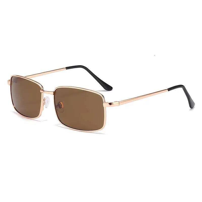 Rectangular Night Vision Polarized Sunglasses for Men Women Fashion Trend Vintage Driving Yellow Square Sun Glasses Eyewear 2026 26Y0506