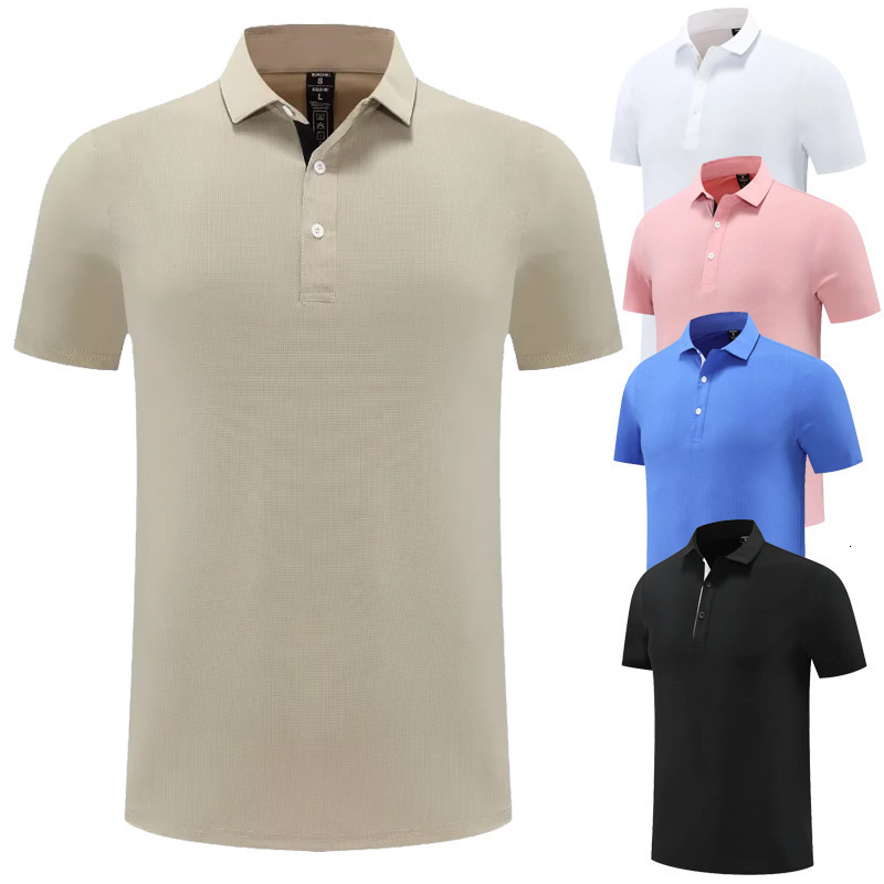 Mens Polos J Lindeberg Summer Casual Tshirts Short Sleeve Polo Shirts Button Work Quick Dry Tee Sports Fishing Golf Pullover 230713