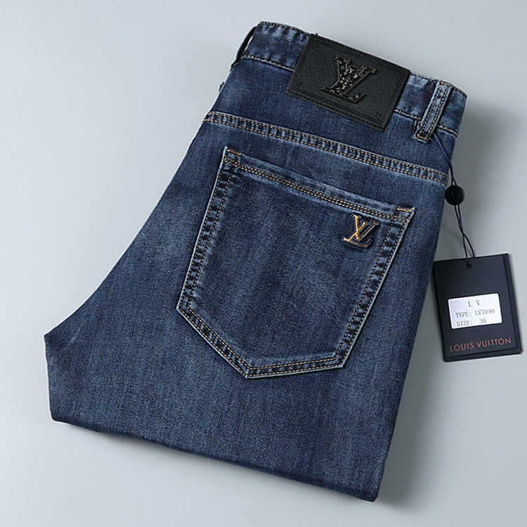 2026 Spring/Summer New Collection High-end Brand Fashion Men's Denim Pants - Straight Fit Business Elasticated Men's Denim Pants Z260506