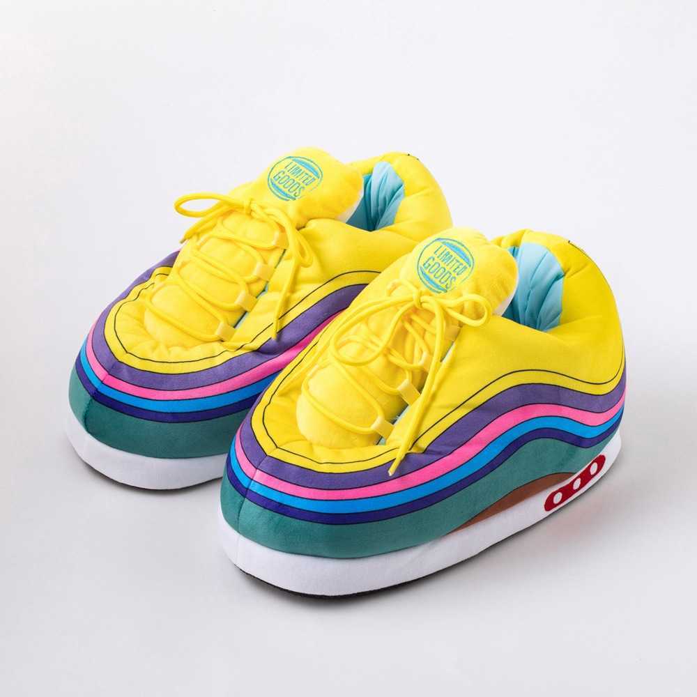 Autumn and winter for men and women rainbow indoor floor sports warm bag and cotton shoes fluffy fat cotton slippers S260506