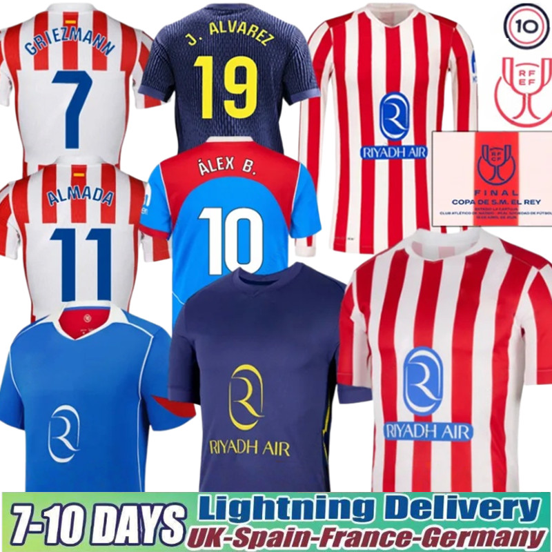 25 26 Atleticos de madrid #19 J. ALVAREZ GRIEZMANN XXXL 4XL Soccer Jerseys ALEX B. Sorloth ALMADA GALLAGHER KOKE SAUL camiseta 2025 football shirt men kids kit uniforms